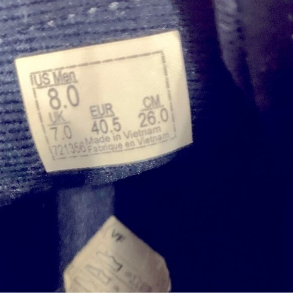 Vans Filmore SK8 Hi Top Suede Canvas Navy Blue sneaker skater shoe like new 9.5 - Picture 12 of 12